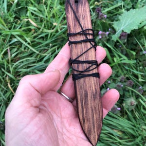 Small Pine Wood Bullroarer: Ancient Sound Tool, Spiritual Instrument