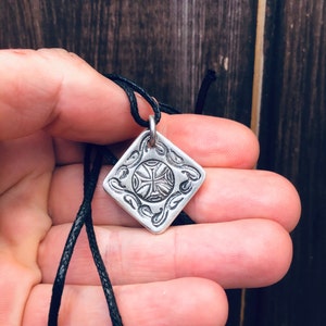 Handmade Sterling Silver Templar Cross Pendant Necklace