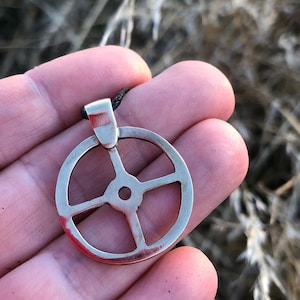 Handmade Solar Cross Pendant: Pagan Celtic Necklace, Brass or Sterling Silver