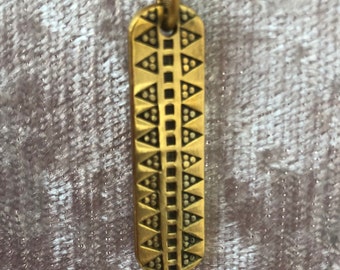 Viking  Pagan gift Brass necklace choker unisex geometric pendant