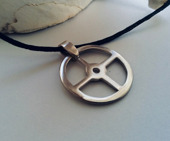 Norse Sun Cross Silver. Sun Wheel 