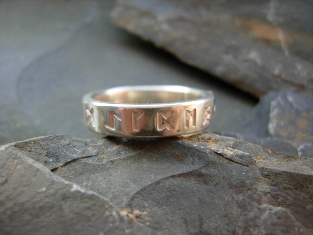 Custom Viking Rune Ring, Personalized Norse Silver Band - Etsy