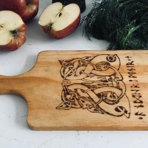 Wooden Viking Cutting Board Etsy