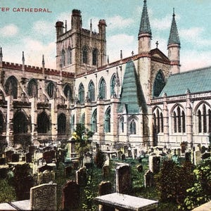 carte de voeux originale pour toutes les occasions de la cathédrale de Chester vintage