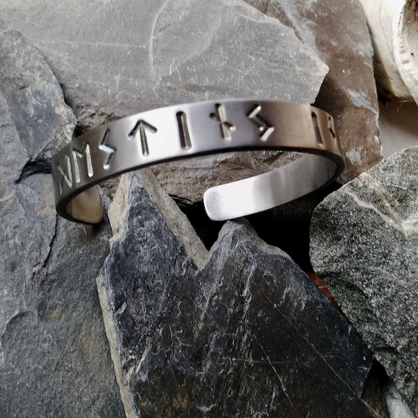 Bracelet DESTINY IS ALL Uhtred The Last Kingdom Fan Viking Rune arm ring wristband  gift Viking made of brass Pagan gift