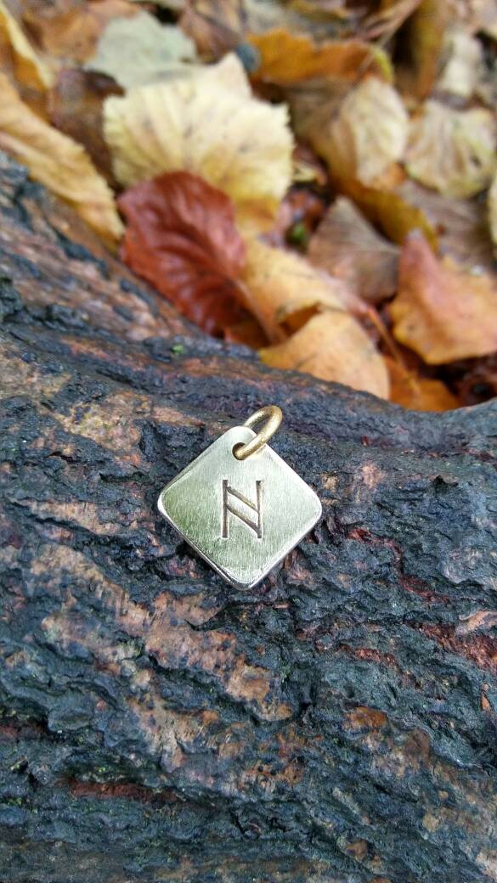 Anglo Saxon Rune HAIL Hand Stamped From Brass RUNE JEWELLERY | Etsy