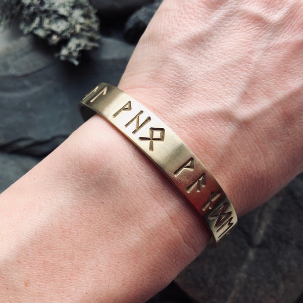 Viking Rune Bracelet "Not all who wander are lost" Lord of the Rings quote