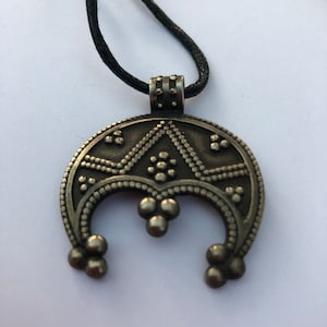 Lunula pendant Crescent Moon necklace