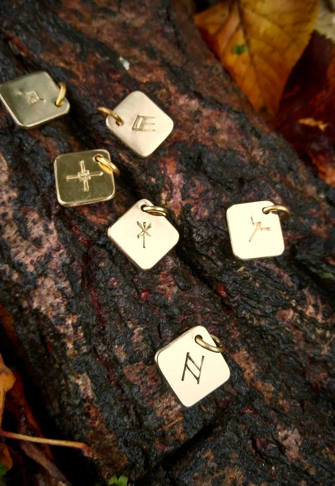 Anglo Saxon Rune HAIL Hand Stamped From Brass RUNE JEWELLERY | Etsy