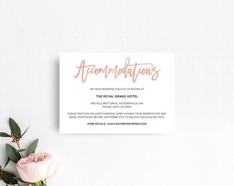 accommodation cards etsy