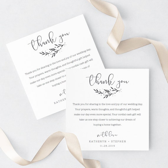 Rustic Wedding Thank You Cards Wedding Thank You Cards Etsy