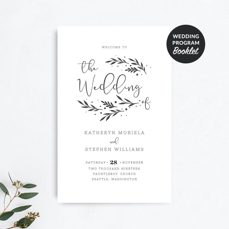 Printable Wedding day Application Booklet Templates, Rustic Foldable Marriage ceremony Application, Floral Marriage Packages Booklet PDF Templates Fast Down load photograph regarding Printable Wedding Programs called Printable Marriage Computer software Booklet Templates, Rustic Foldable Marriage Computer software, Floral Marriage Courses Booklet PDF Templates Quick Obtain