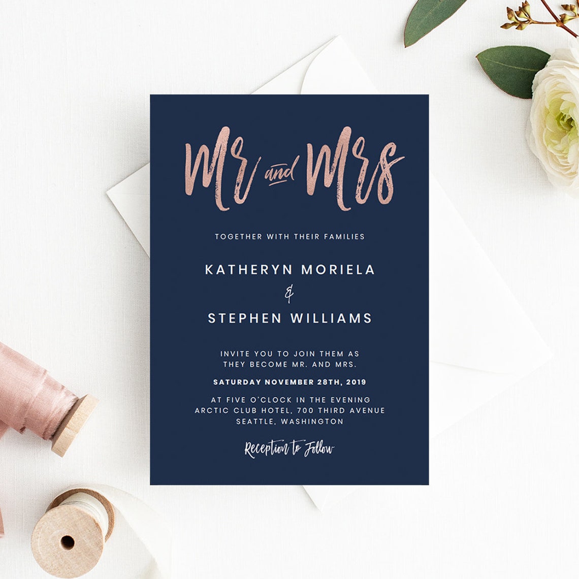 Top 28+ Images rose gold and navy blue wedding invitations Sharp Top 28+ Images rose gold and navy blue wedding invitations Sharp