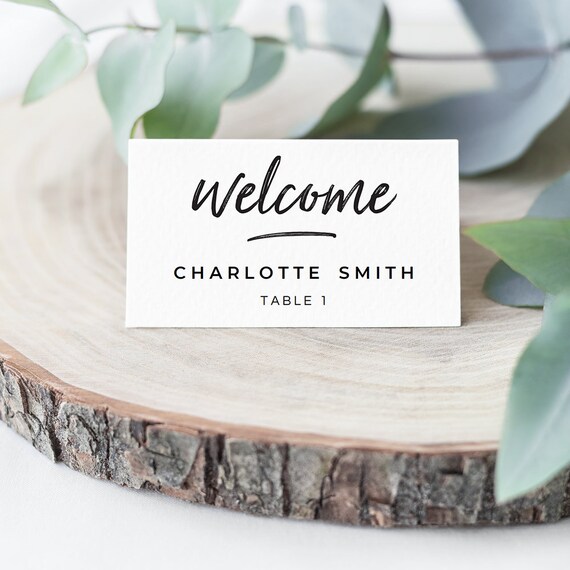 Wedding Place Cards Template Printable Place Cards Template Etsy