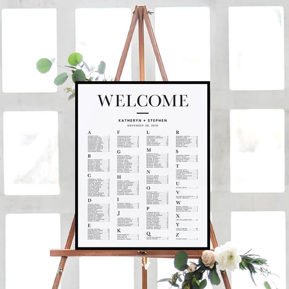 Create Wedding Seating Chart Poster