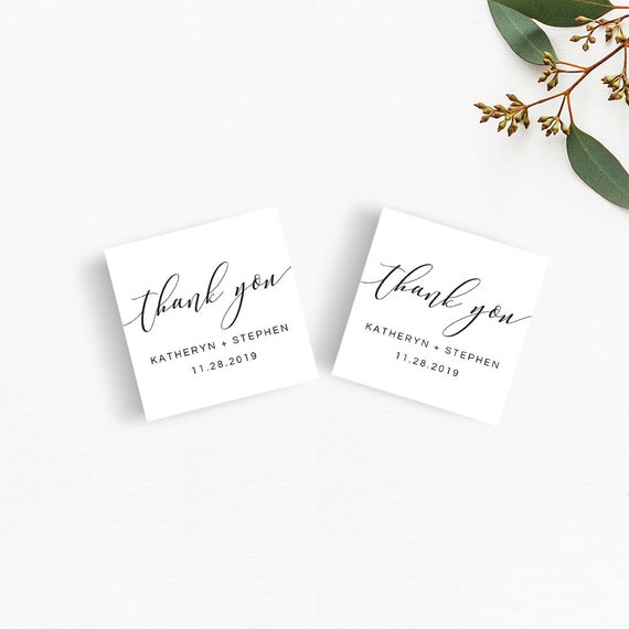 Wedding Favor Tags Printable Wedding Favor Tags Thank You Etsy