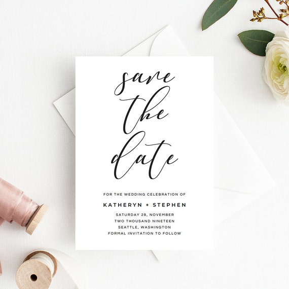 save the date card templates wedding save the dates printable wedding save the date templates diy modern calligraphy save the date cards save the date cards template
