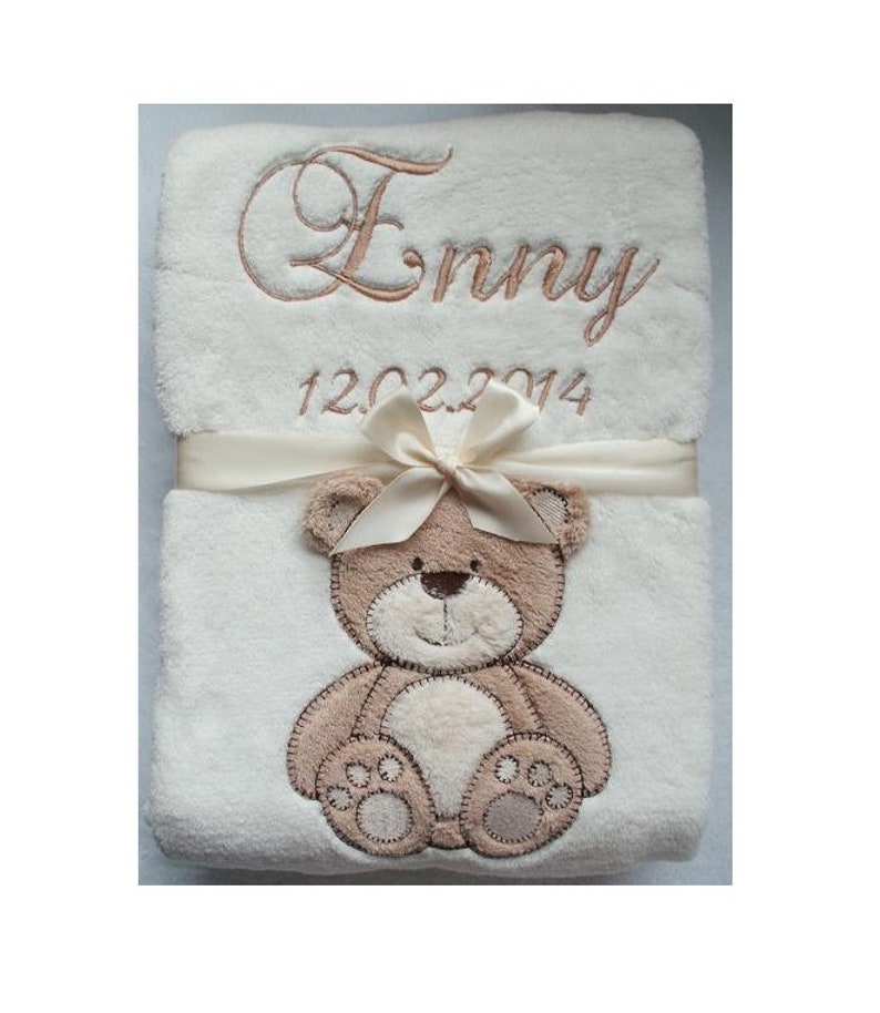 Babydecke mit Namen bestickt*personalsiert,Geburt,Taufe,Kuscheldecke,
