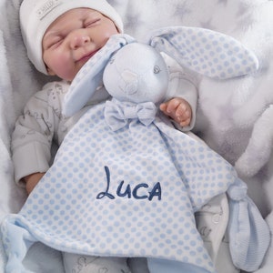 Cuddly blanket embroidered with name - comforter - cuddly blanket - BLUE HASE ZW-32 400246