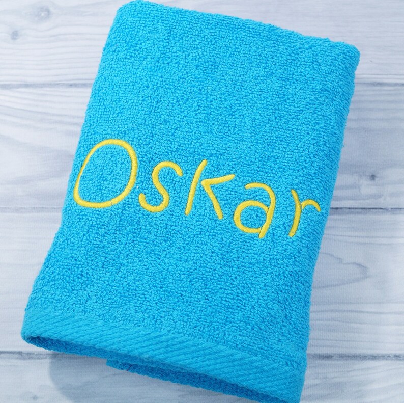 Handtuch mit Namen bestickt 50x100 cm 500g/m2 Geschenk Etsy