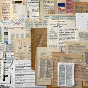 Ephemera cartacea multilingue. Pagine di testo. Ephemera cartacea. Materiali per collage. Materiale per tecniche miste. Junk Journal. Album di ritagli. Lavori di carta.