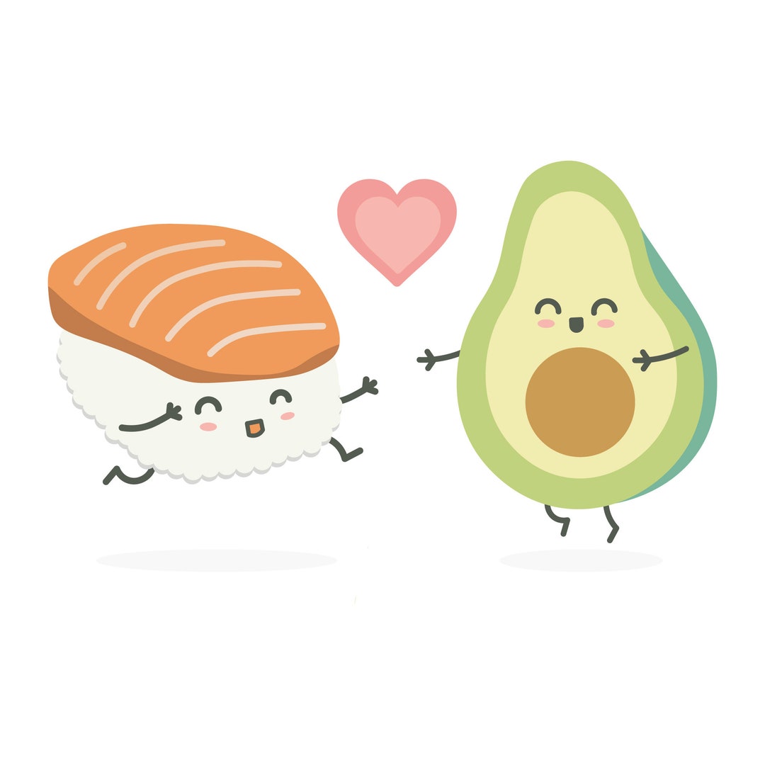 Avocados SVG Avocado Love Sushi Nigiri Japan Kawaii Clipart, Avocado