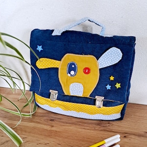 Cartable maternelle bleu "Drôle de petite Bête"