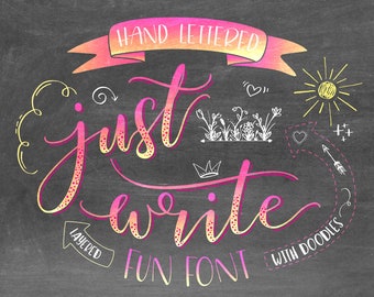 Wedding Font Script Font - Calligraphy font - Just Write font - Wedding invite font - use it for a photography logo design handlettering