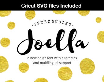 Cursive SVG Font - Brush Script Font SVG - Calligraphy font - Joella font - Wedding font - Can be used for a cricut logo design svg
