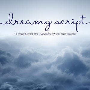 Wedding font Script Font Dreamy Script Font Calligraphy font cursive font Wedding fonts Can be used for a logo design or monogram svg font