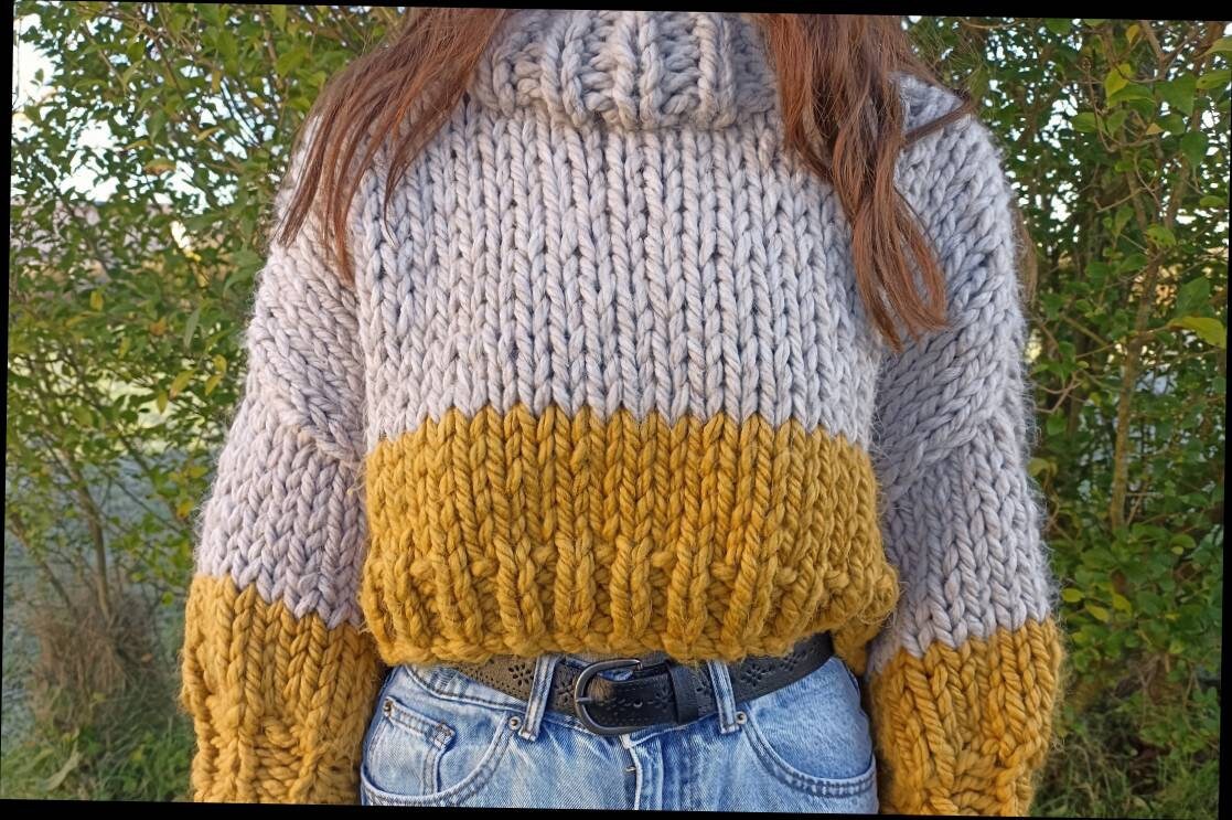 Chunky Crop Sweater - Etsy UK
