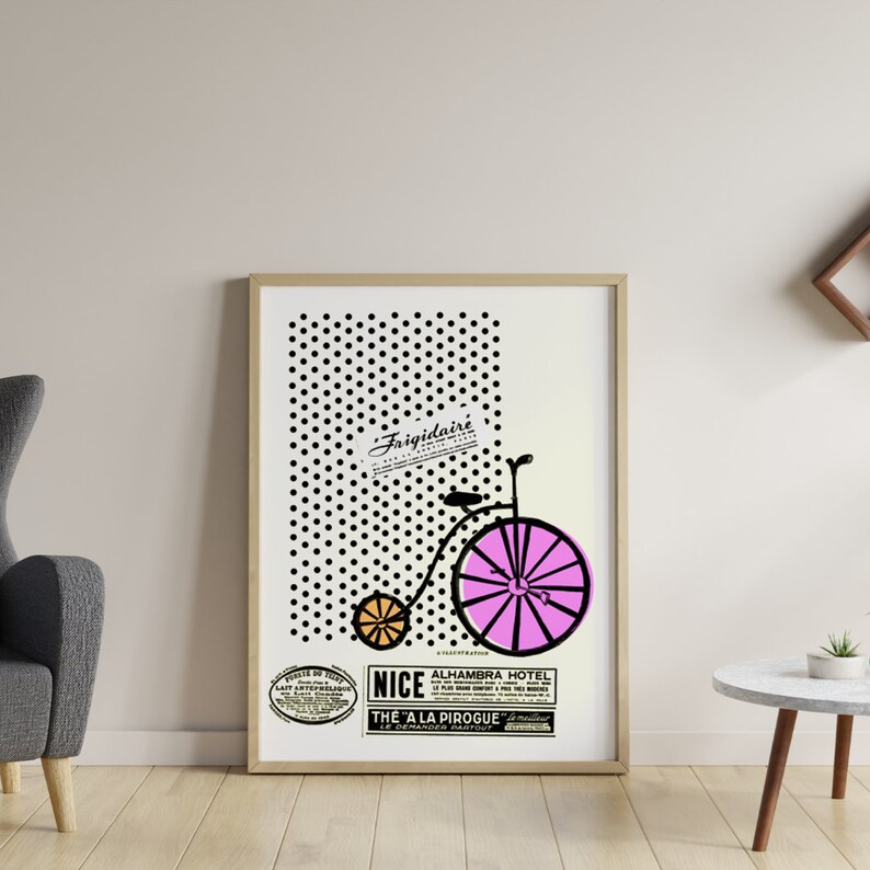 Vintage Bicycle Printable Poster Bicycle Art Bicycle - Etsy