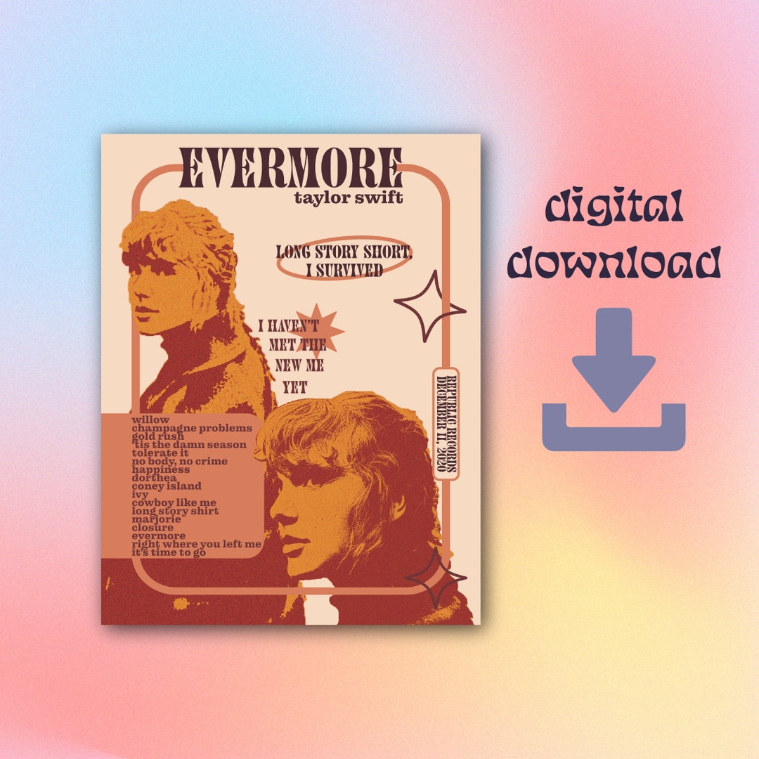 EVERMORE *digital Download* | Taylor Swift | Album Poster - Etsy