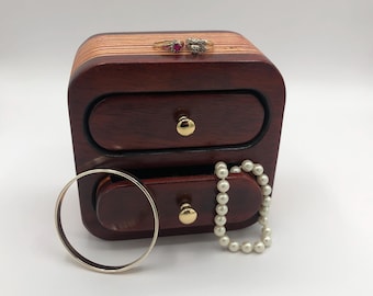 Handmade Wooden Jewelry Box - Timeless Design - Storage for Jewelry and Keepsakes