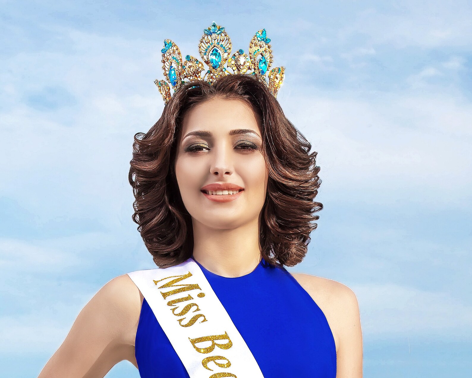 Crown Ukraine Blue and Yellow Crown Gold Colour Crown Tiara Etsy