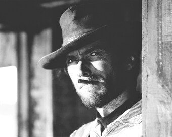 Clint Eastwood Film Star Print: Digitally Restored Home Decor