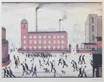 L.S. Lowry Mill Szene Print: Vintage Wohndeko Poster