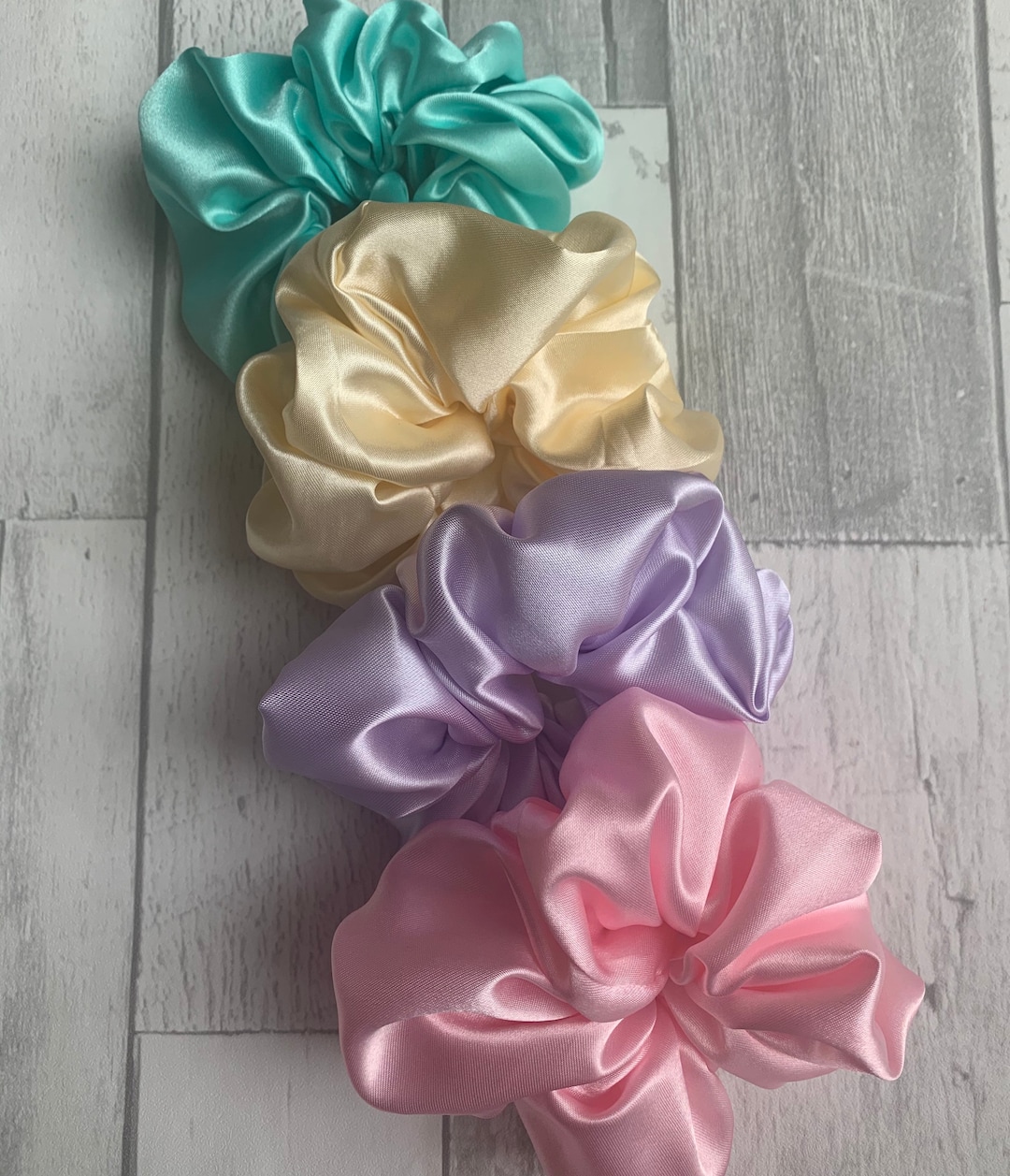Satin Hair Scrunchies, Scrunchie Set, Pastel Scrunchies, Silky Satin ...