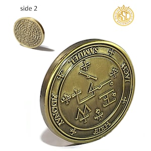 The Archangel Samael 72 names of God kabbalah King Solomon Coin seal talisman