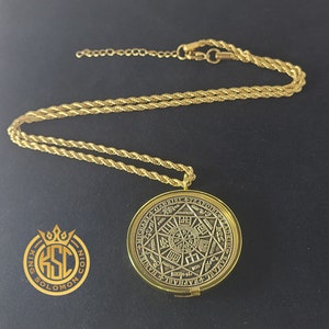 Sju ärkeänglars sigillhalsband, skyddande vägledningstalisman, 72 Guds namn, kabbala-amulett bild 5