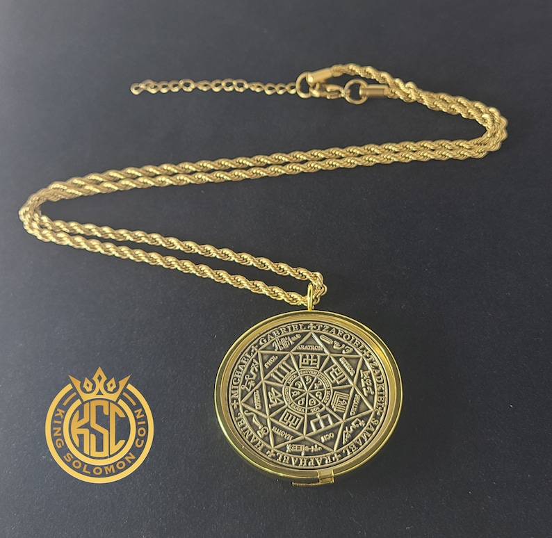 Sju ärkeänglars sigillhalsband, skyddande vägledningstalisman, 72 Guds namn, kabbala-amulett bild 5