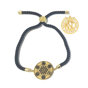 Metatron&#39;s Cube Bracelet: King Solomon Seal Kabbalah Amulet