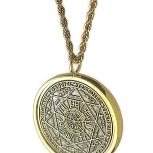 Seal of The Seven Archangels 72 names of God 1FitAll King Solomon Coin bezel kabbalah seal talisman Necklace