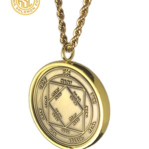 King Solomon Coin Necklace: Third Pentacle of Sun, 72 Names of God