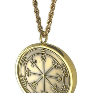 Seventh Pentacle of Jupiter Necklace: King Solomon Kabbalah Talisman