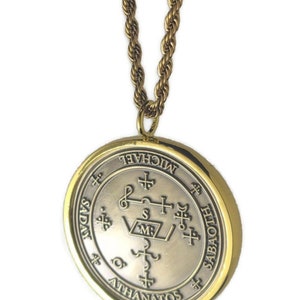 Archangel Michael Talisman Necklace: King Solomon Seal, 72 Names of God