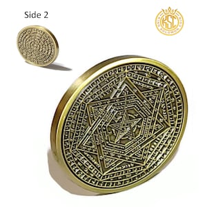 Sigillum Dei Ameth 72 names of God kabbalah King Solomon Coin seal talisman