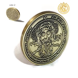 First Pentacle of the Sun 'El Shaddai' desire + 72 names of God kabbalah King Solomon Coin seal talisman
