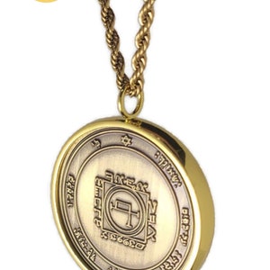 King Solomon Coin Necklace: Fifth Pentacle of Sun, 72 Names of God