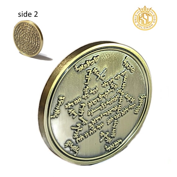 Secret Seal Of Solomon – 72 Names Of God Kabbalah King Solomon Coin Seal-580234